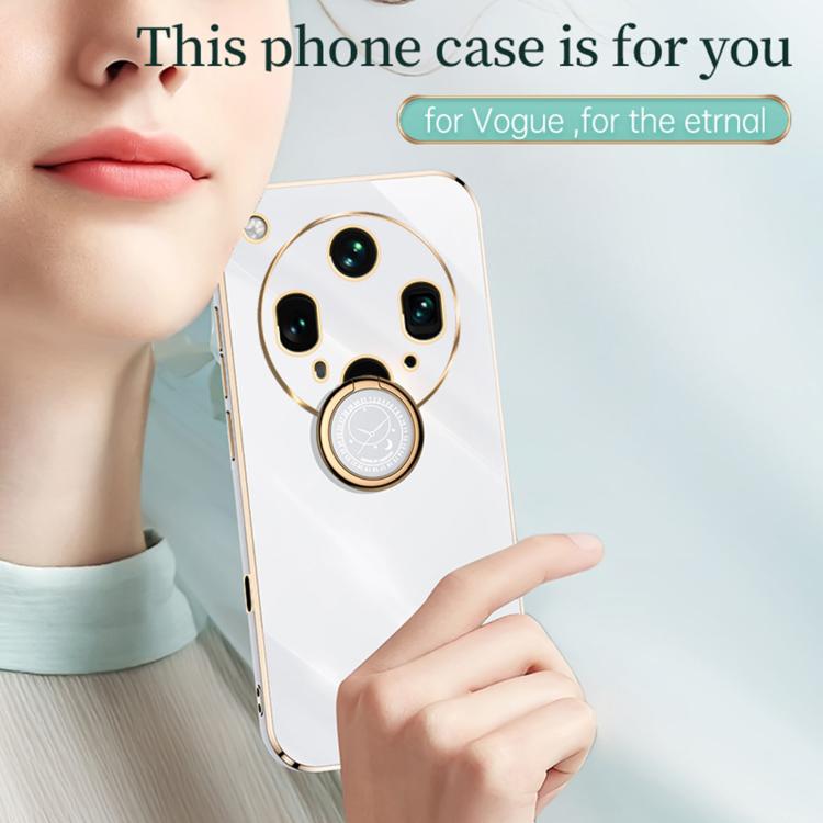 For OPPO Find X8 Ultra XINLI Straight Edge 6D Electroplate TPU Phone Case with Ring Holder