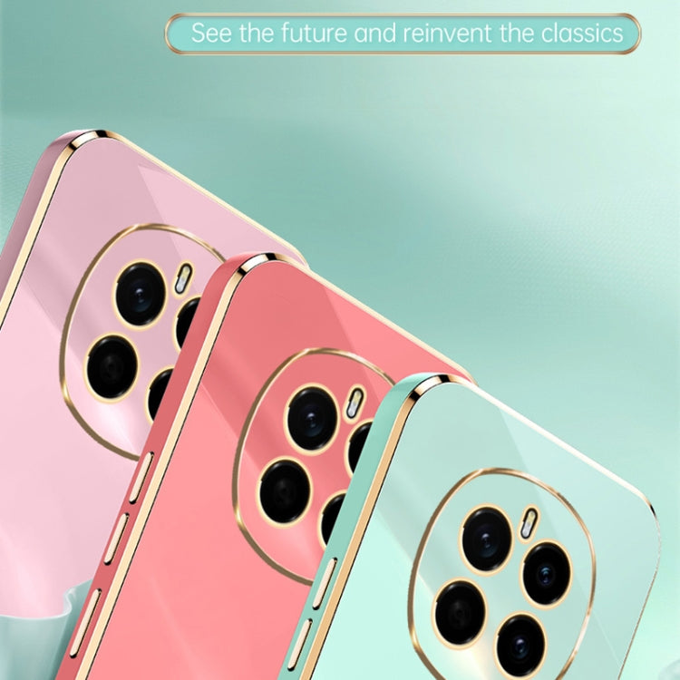 For Honor Magic7 XINLI Straight 6D Plating Gold Edge TPU Shockproof Case with Ring Holder