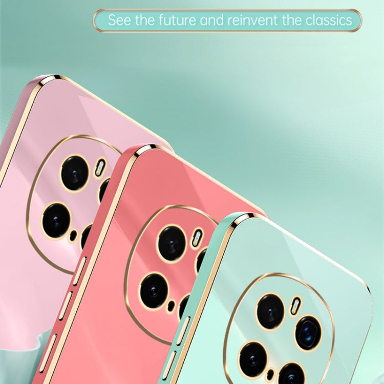 For Honor Magic7 Pro XINLI Straight 6D Plating Gold Edge TPU Shockproof Case with Ring Holder