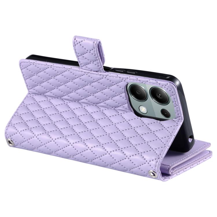 For OPPO Reno13 Pro Glitter Lattice Zipper Wallet Leather Phone Case