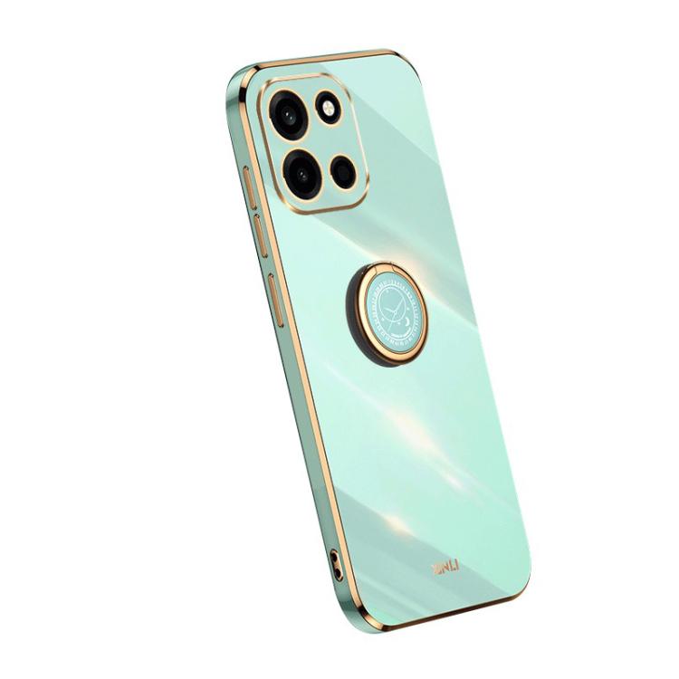 For OnePlus Turbo 6 XINLI Straight Edge 6D Electroplate TPU Phone Case with Ring Holder