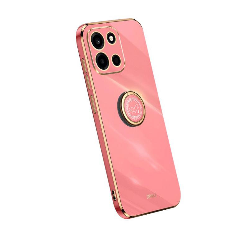 For OnePlus Turbo 6 XINLI Straight Edge 6D Electroplate TPU Phone Case with Ring Holder