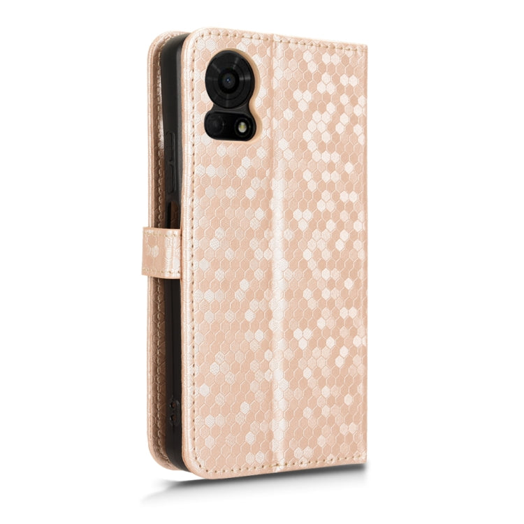 For TCL 50 LE 4G Honeycomb Dot Texture Leather Phone Case