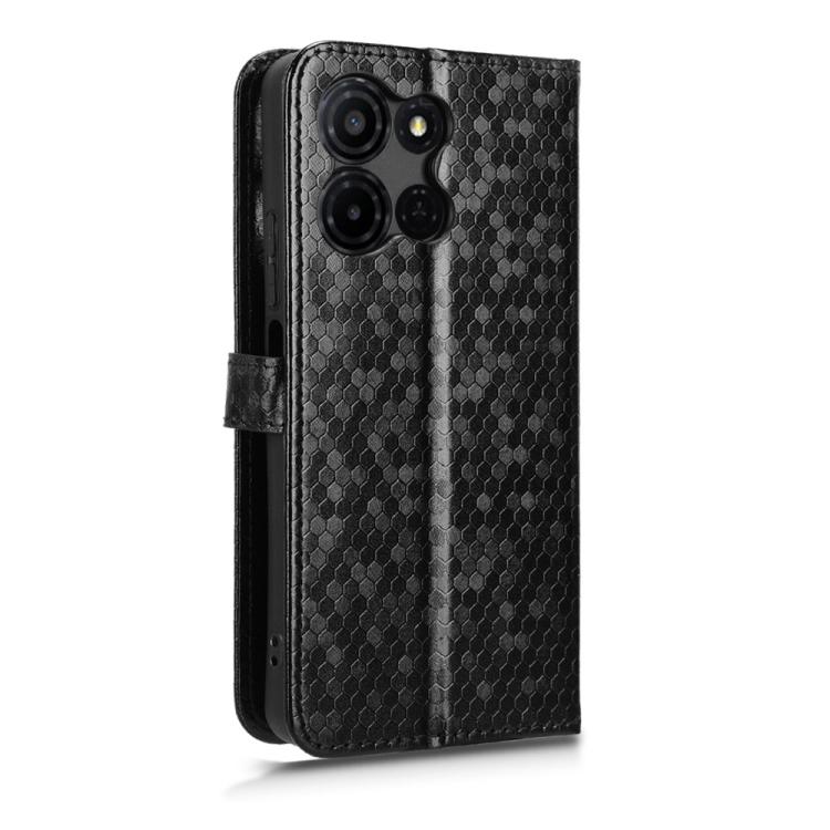 For TCL K32 5G / K33 5G Honeycomb Dot Texture Leather Phone Case