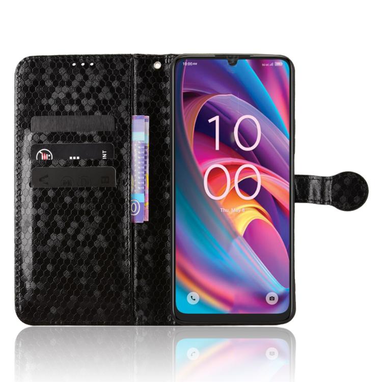 For TCL K32 5G / K33 5G Honeycomb Dot Texture Leather Phone Case