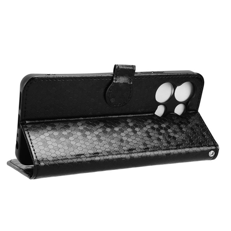 For TCL K32 5G / K33 5G Honeycomb Dot Texture Leather Phone Case