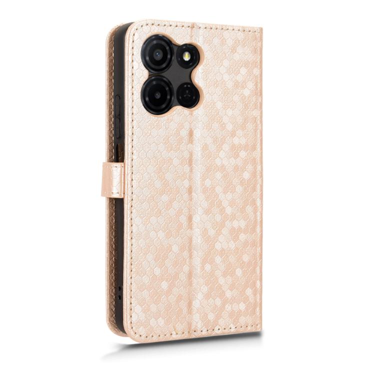 For TCL K32 5G / K33 5G Honeycomb Dot Texture Leather Phone Case