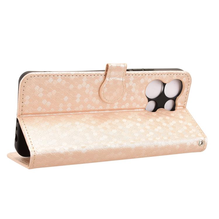 For TCL K32 5G / K33 5G Honeycomb Dot Texture Leather Phone Case
