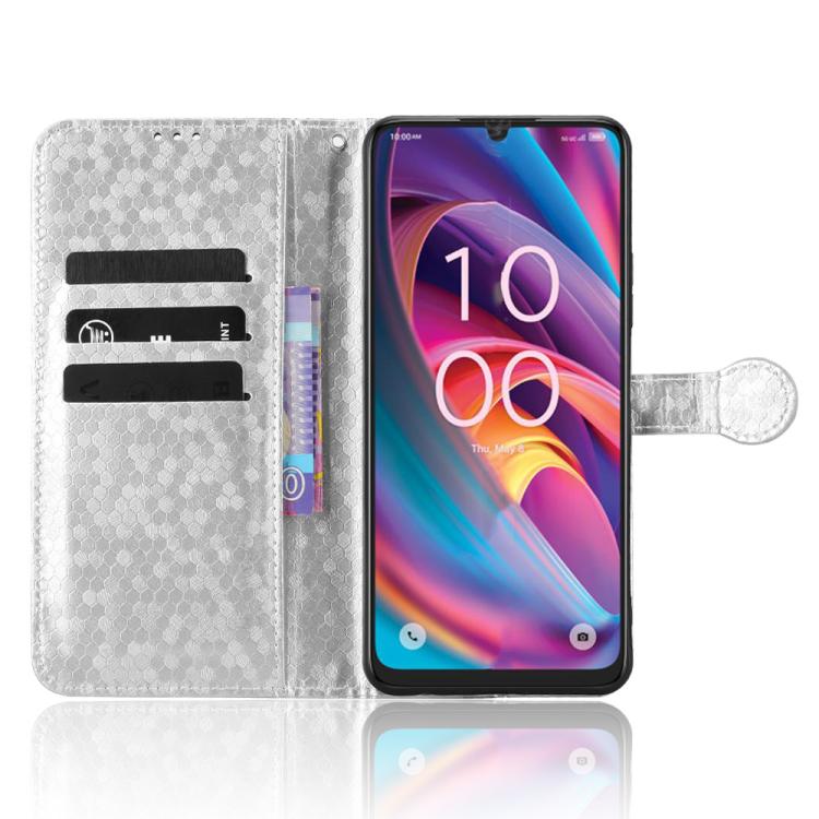 For TCL K32 5G / K33 5G Honeycomb Dot Texture Leather Phone Case