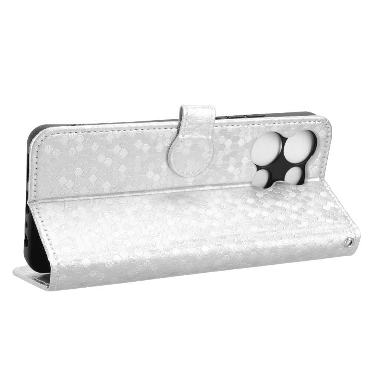 For TCL K32 5G / K33 5G Honeycomb Dot Texture Leather Phone Case