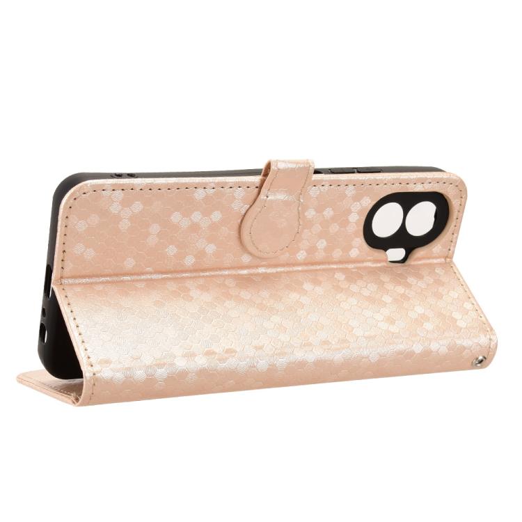 For TCL K70 SE Honeycomb Dot Texture Leather Phone Case