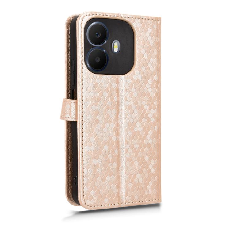 For TCL K70 Power 4G / K70 4G Honeycomb Dot Texture Leather Phone Case