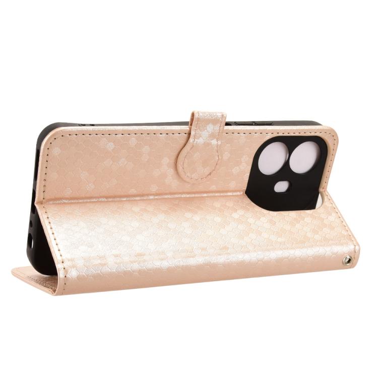 For TCL K70 Power 4G / K70 4G Honeycomb Dot Texture Leather Phone Case