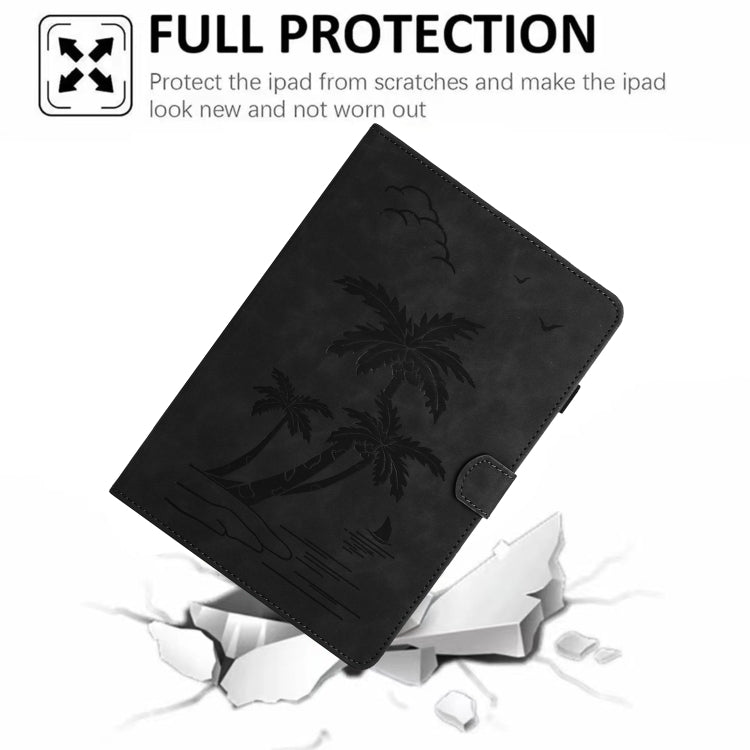 For iPad Pro 11 2025 / 2024 Coconut Tree Embossed Smart Leather Tablet Case