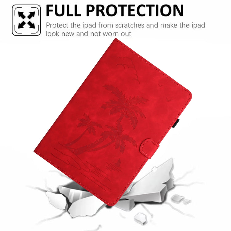 For iPad Pro 11 2025 / 2024 Coconut Tree Embossed Smart Leather Tablet Case