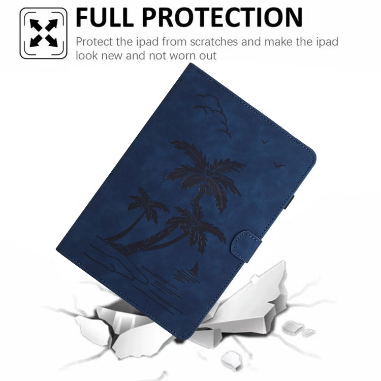 For iPad Pro 11 2025 / 2024 Coconut Tree Embossed Smart Leather Tablet Case