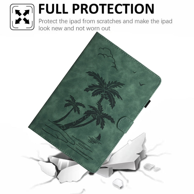 For iPad Pro 11 2025 / 2024 Coconut Tree Embossed Smart Leather Tablet Case
