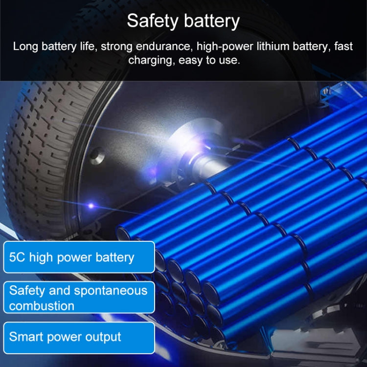 YX-JG8231 Bluetooth Marquee Light Smart Electric Balance Car Scooter for Children and Adult, with Luminous Wheel Tires & LED Spotlight & Handle, Support Bluetooth Music & Remote Control
