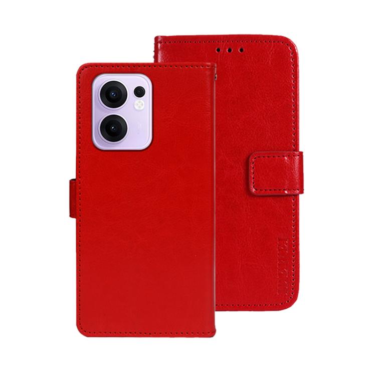 For OPPO Reno13 F 5G idewei Crazy Horse Texture Leather Phone Case