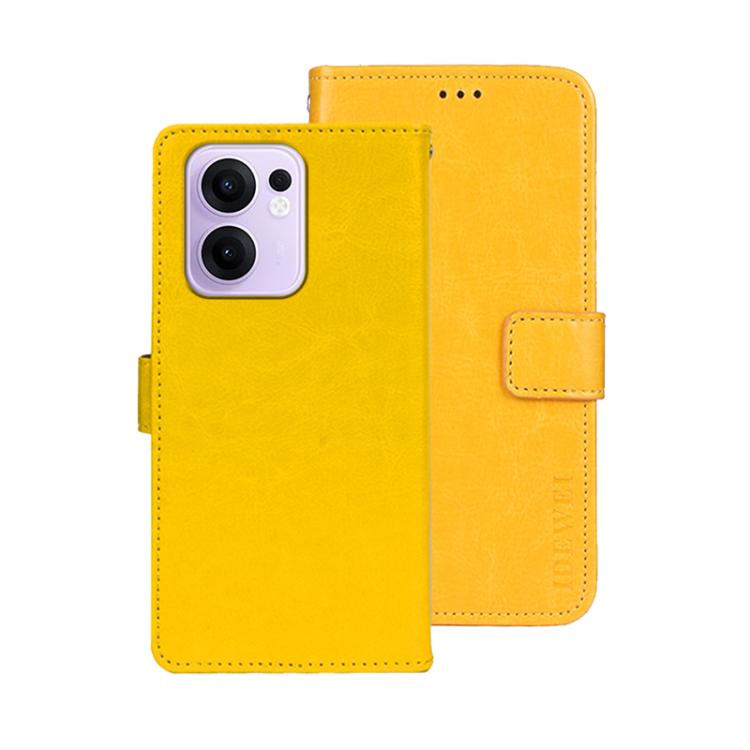 For OPPO Reno13 F 5G idewei Crazy Horse Texture Leather Phone Case