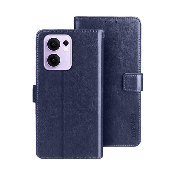 For OPPO Reno13 F 5G idewei Crazy Horse Texture Leather Phone Case