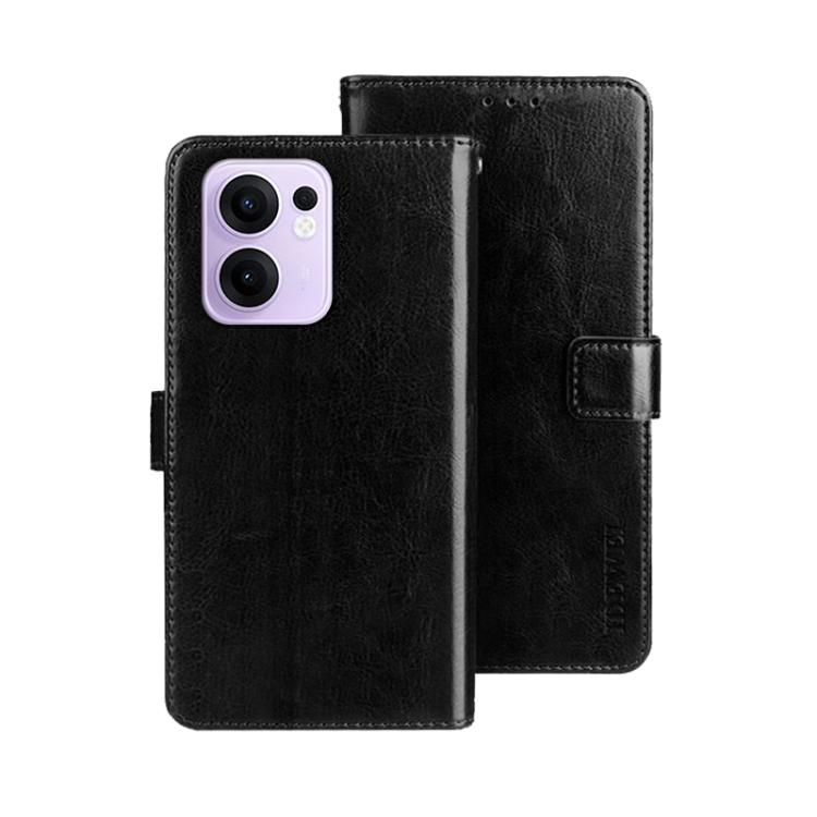 For OPPO Reno13 F 5G idewei Crazy Horse Texture Leather Phone Case