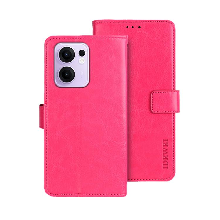 For OPPO Reno13 F 5G idewei Crazy Horse Texture Leather Phone Case