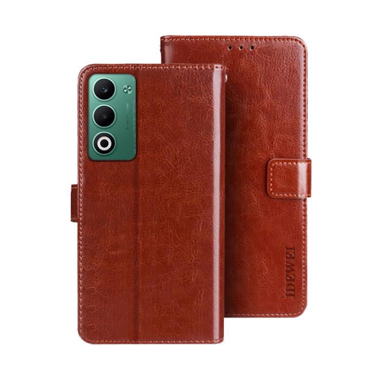 For OPPO A5 5G idewei Crazy Horse Texture Leather Phone Case