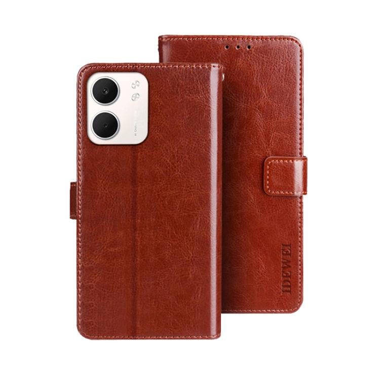 For OPPO A5x idewei Crazy Horse Texture Leather Phone Case