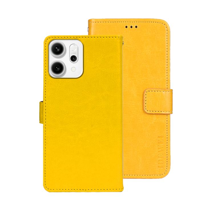 For OPPO Reno14 5G idewei Crazy Horse Texture Leather Phone Case