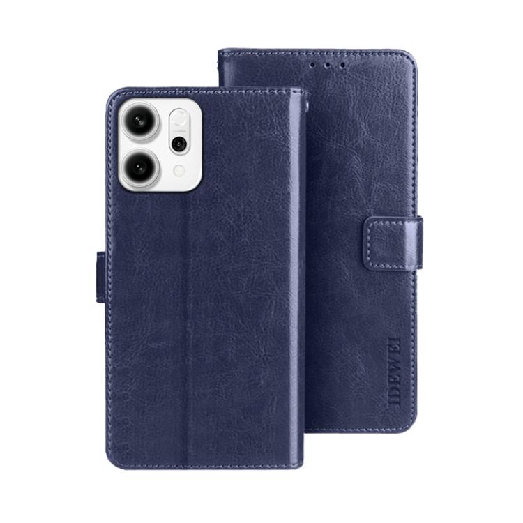 For OPPO Reno14 5G idewei Crazy Horse Texture Leather Phone Case