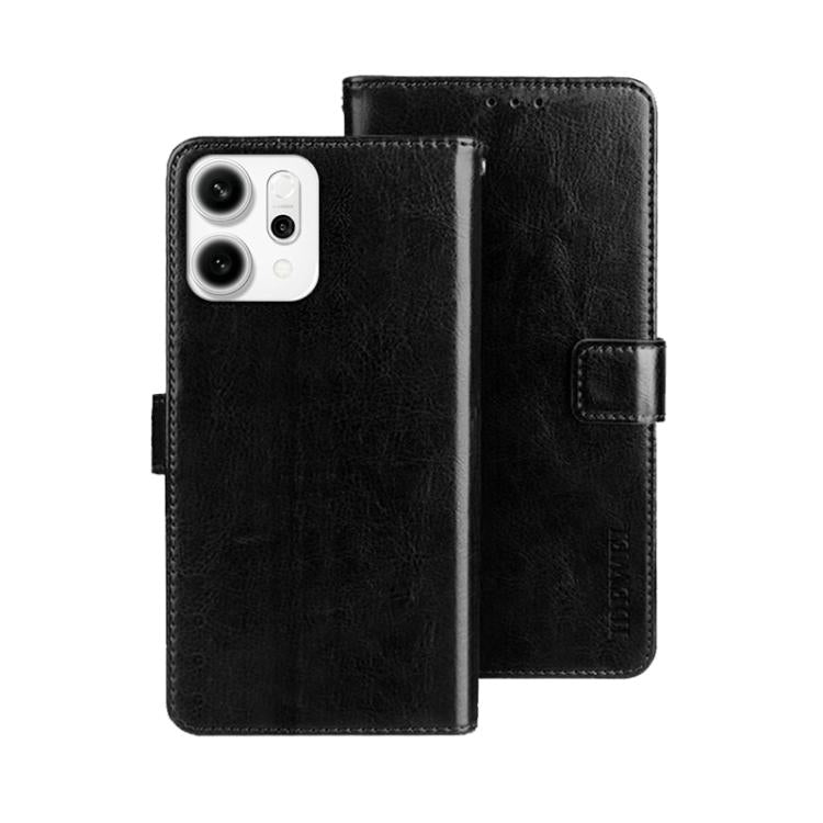 For OPPO Reno14 5G idewei Crazy Horse Texture Leather Phone Case