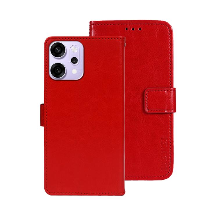 For OPPO Reno14 Pro 5G idewei Crazy Horse Texture Leather Phone Case