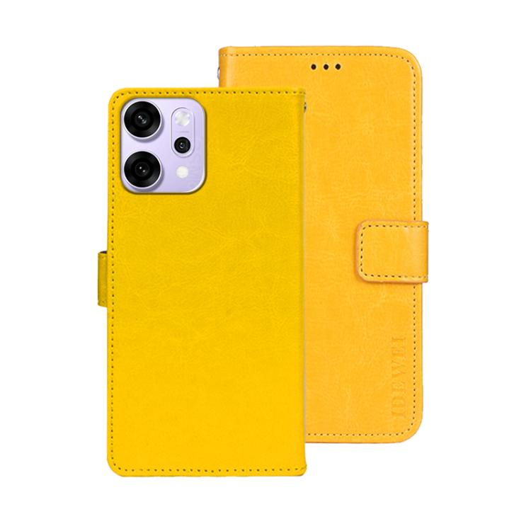 For OPPO Reno14 Pro 5G idewei Crazy Horse Texture Leather Phone Case
