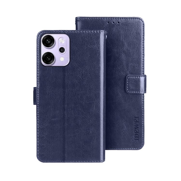 For OPPO Reno14 Pro 5G idewei Crazy Horse Texture Leather Phone Case