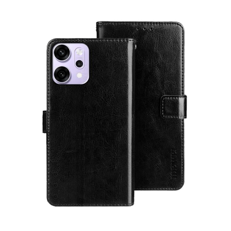 For OPPO Reno14 Pro 5G idewei Crazy Horse Texture Leather Phone Case