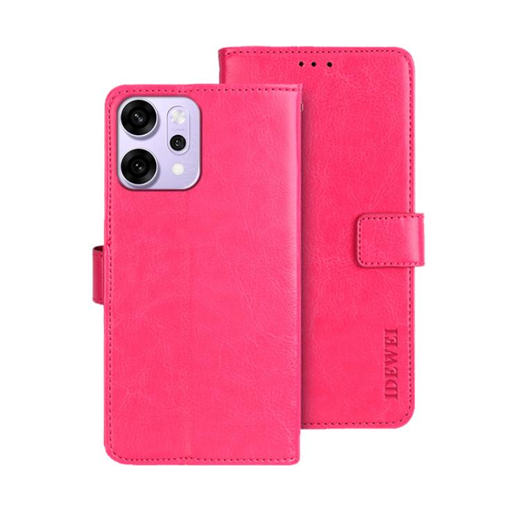 For OPPO Reno14 Pro 5G idewei Crazy Horse Texture Leather Phone Case