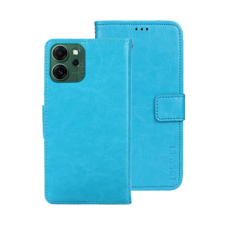 For OPPO Reno14 F 5G idewei Crazy Horse Texture Leather Phone Case
