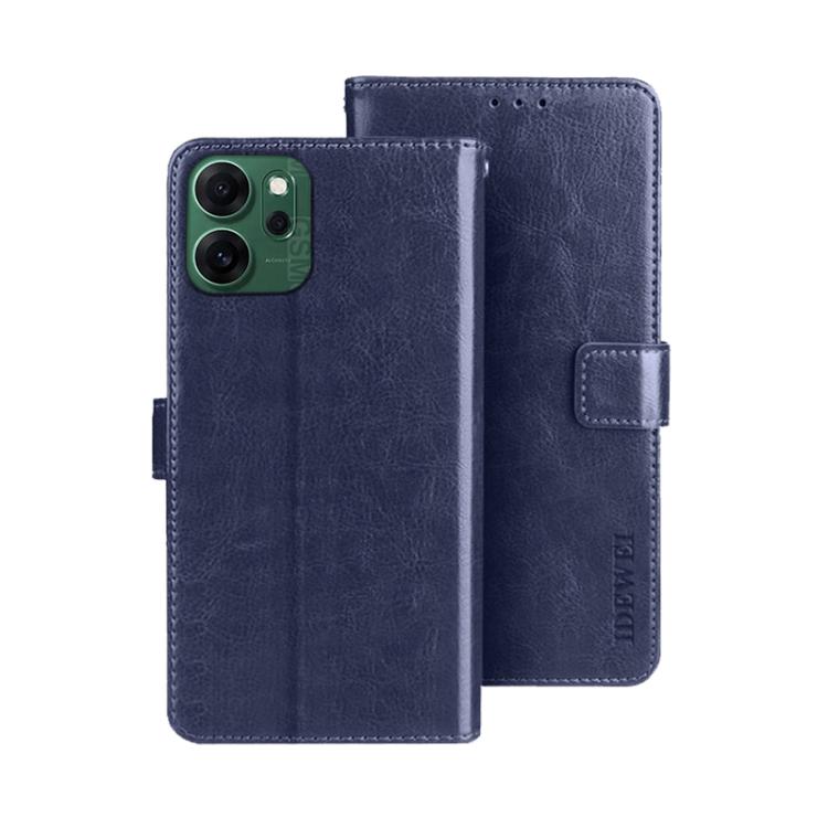 For OPPO Reno14 F 5G idewei Crazy Horse Texture Leather Phone Case