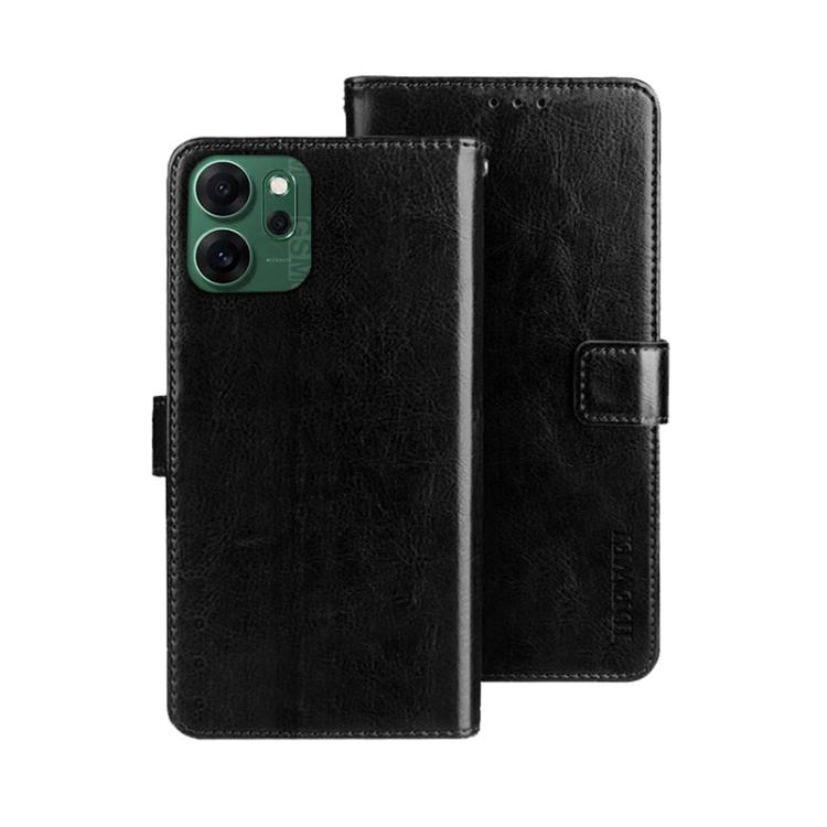 For OPPO Reno14 F 5G idewei Crazy Horse Texture Leather Phone Case
