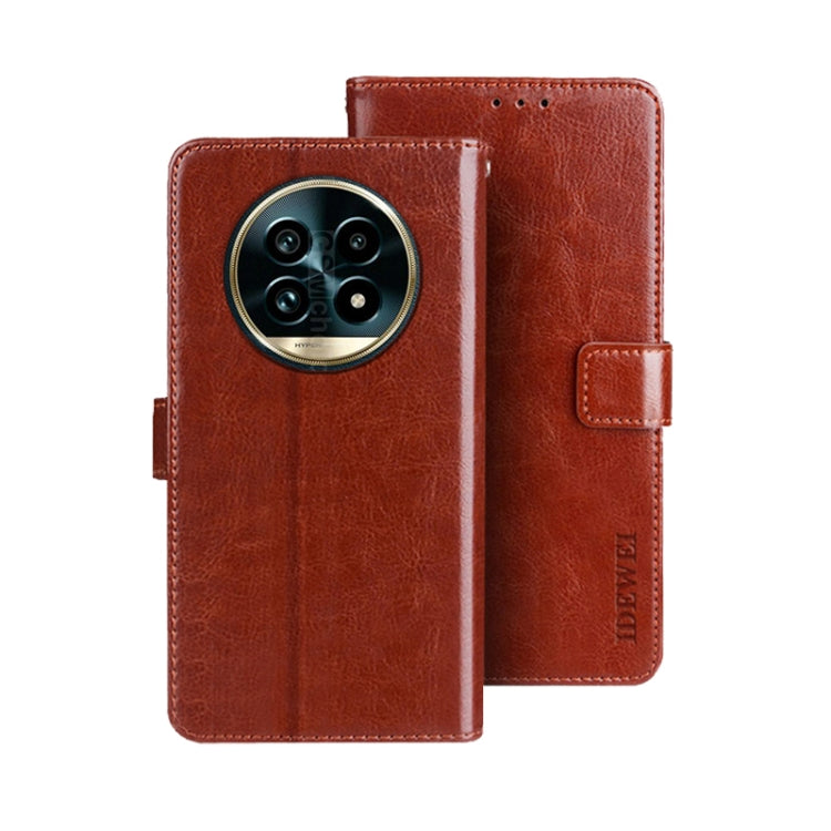 For Realme 13 Pro+ 5G idewei Crazy Horse Texture Leather Phone Case