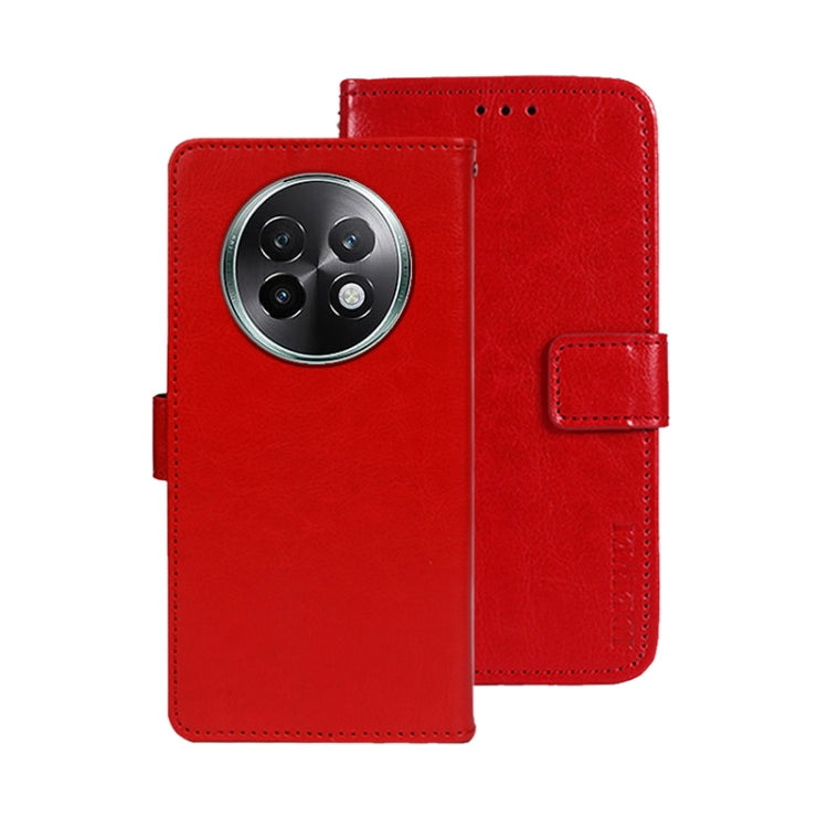 For Realme 13+ 5G idewei Crazy Horse Texture Leather Phone Case