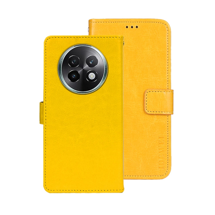 For Realme 13+ 5G idewei Crazy Horse Texture Leather Phone Case