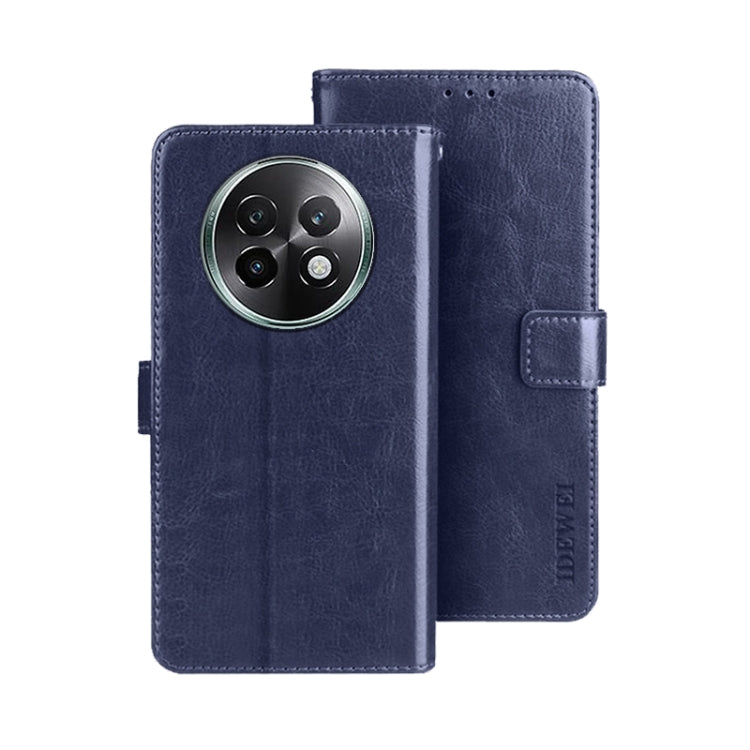 For Realme 13+ 5G idewei Crazy Horse Texture Leather Phone Case