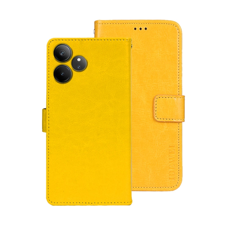 For Realme GT 6 5G Taiwan, China idewei Crazy Horse Texture Leather Phone Case