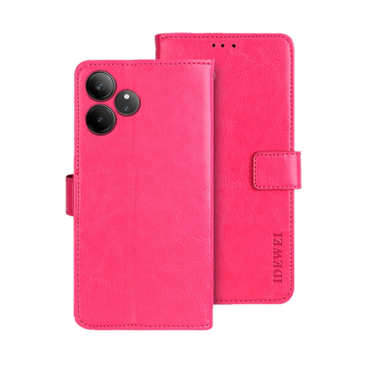 For Realme GT 6 5G Taiwan, China idewei Crazy Horse Texture Leather Phone Case