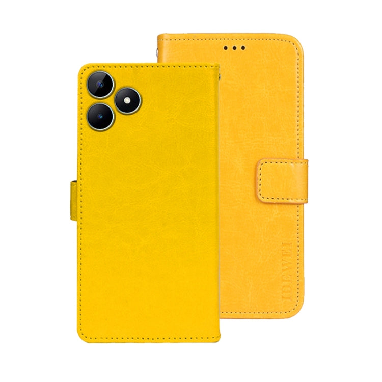 For Realme Note 50 idewei Crazy Horse Texture Leather Phone Case