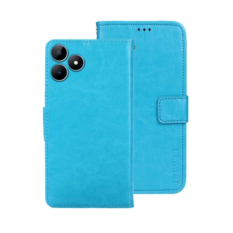For Realme Note 50 idewei Crazy Horse Texture Leather Phone Case