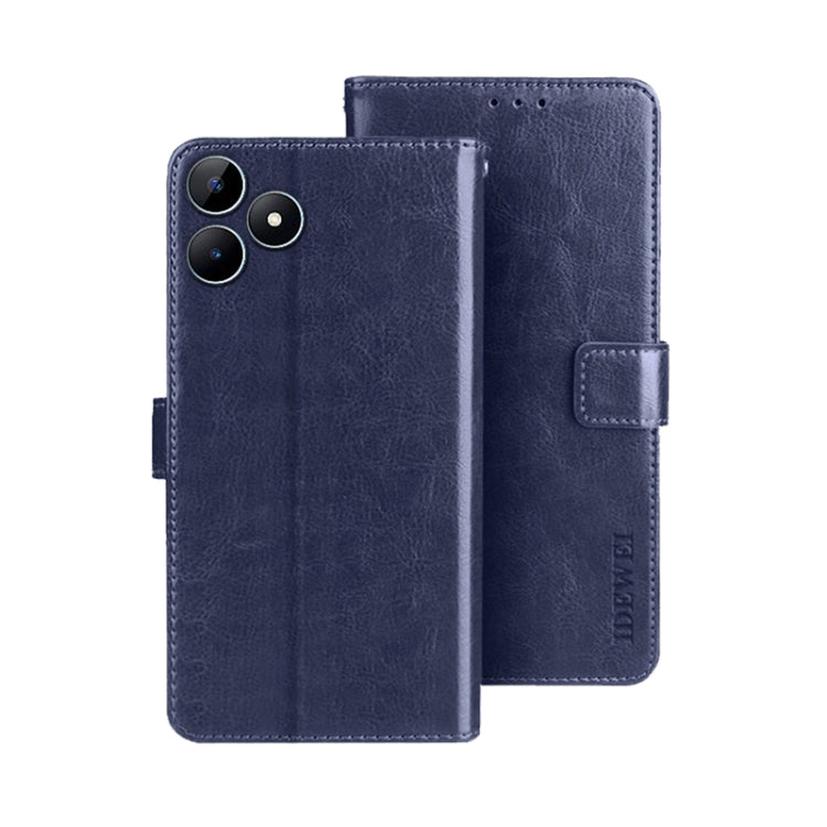 For Realme Note 50 idewei Crazy Horse Texture Leather Phone Case