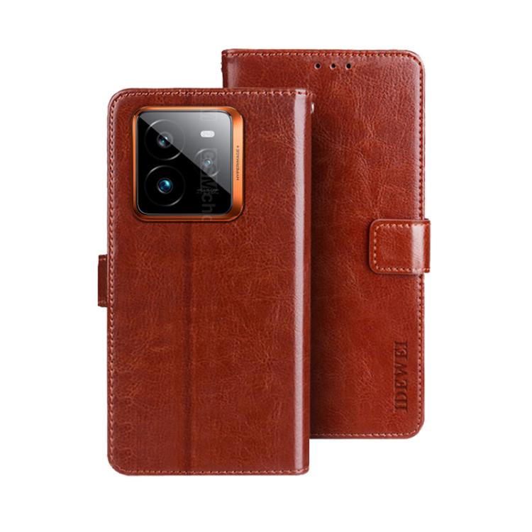 For Realme GT 7 Pro idewei Crazy Horse Texture Leather Phone Case